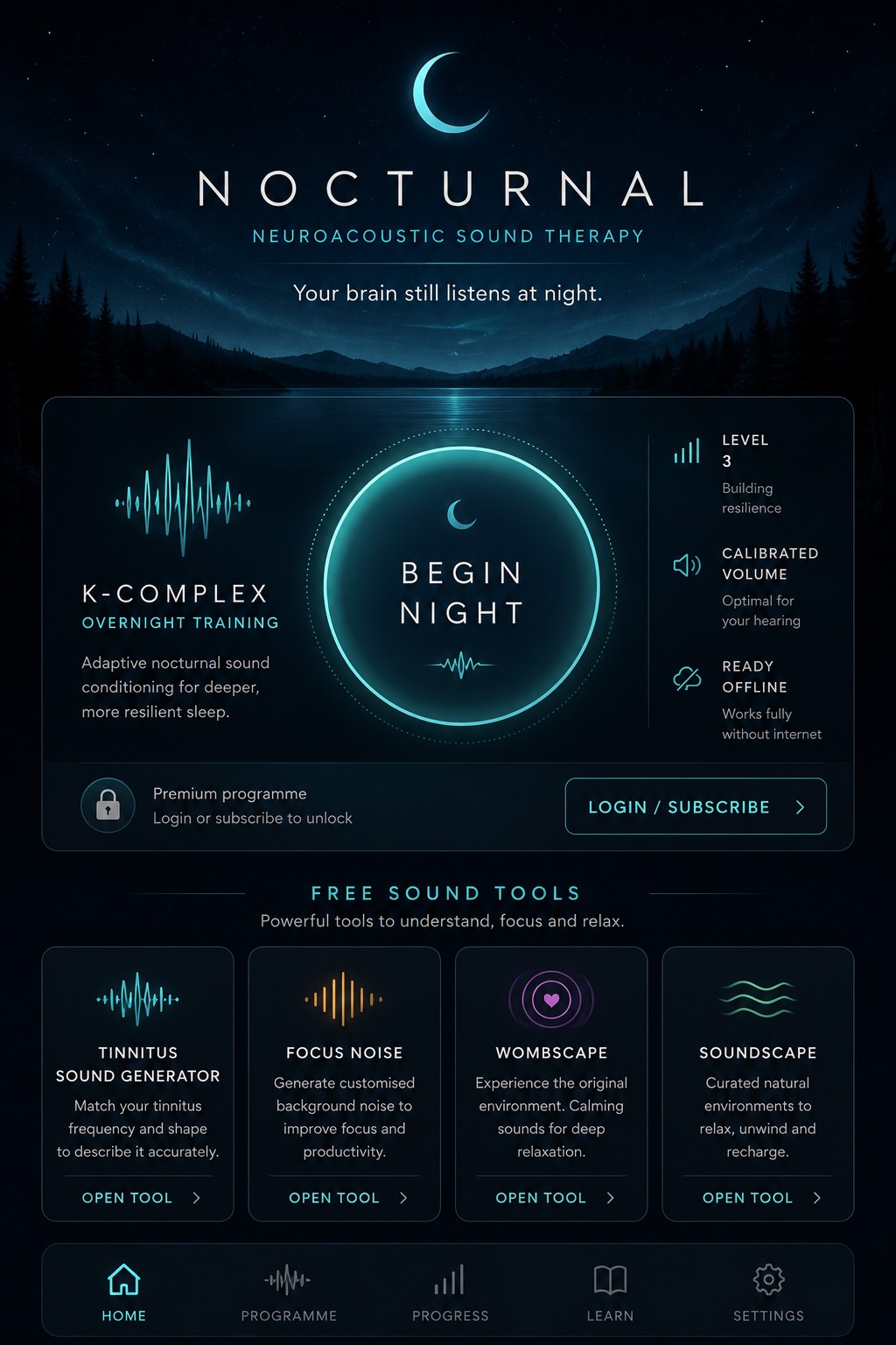 Nocturnal K-complex training PWA in development
