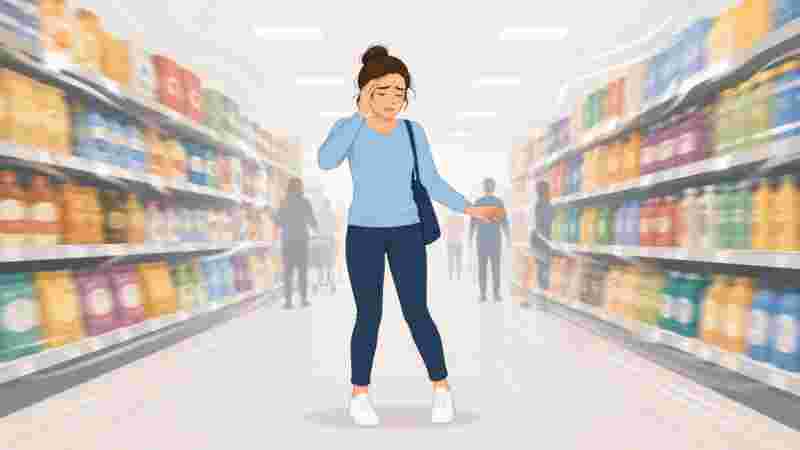 Persistent Postural-Perceptual Dizziness (PPPD) — feeling unsteady and overwhelmed in a busy, visually complex environment
