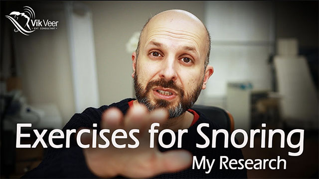 Prof Vik Veer discusses exercises for snoring and sleep apnoea.