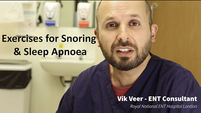 Prof Vik Veer discusses exercises for snoring and sleep apnoea